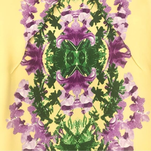 ASOS Yellow Botanical Mirror Print Sleeveless Blouse - Picture 4 of 12